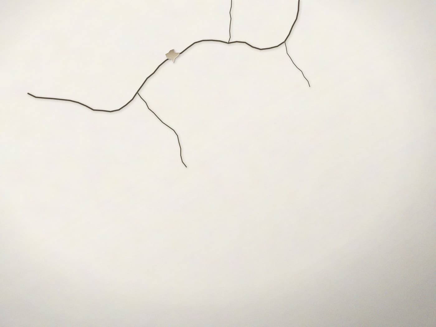 Bedroom ceiling crack — before